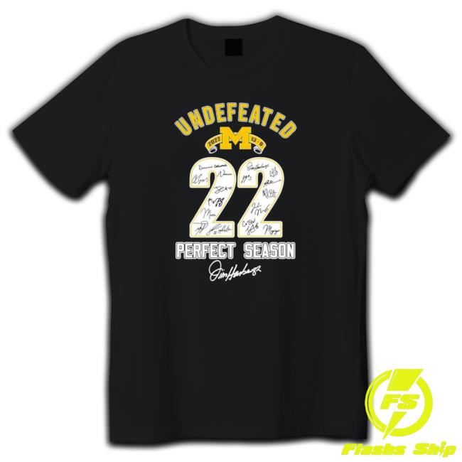 Michigan Wolverines 22 Undefeated 2022 13-0 Perfect Season signatures Hoodie
