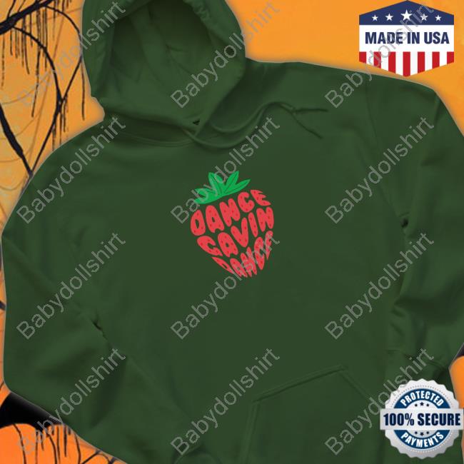 Dance Gavin Dance Merch Strawberry Text Black T Shirt