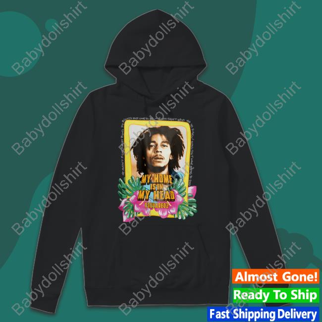 Official Bob Marley My Home Is In My Head Hooded Sweatshirt