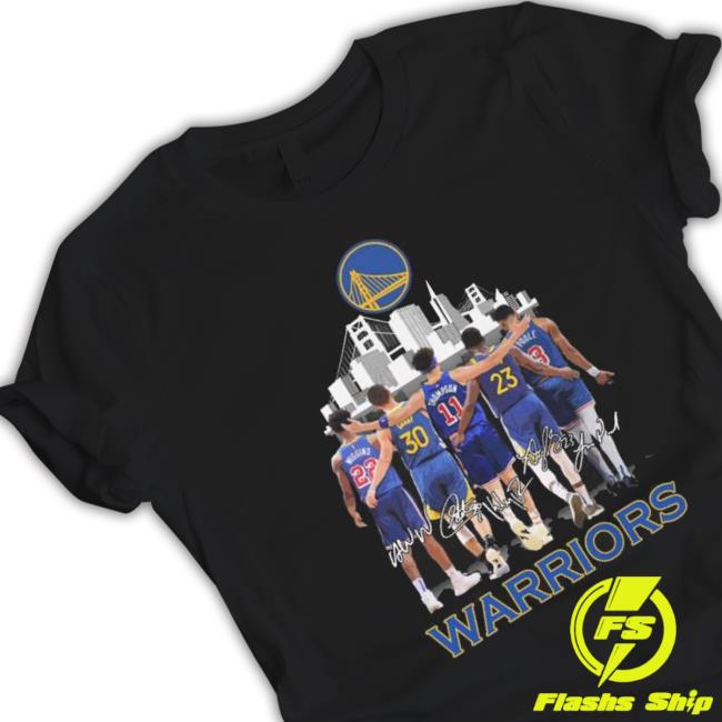 Golden State Warriors City Wiggins Curry Thompson And Poole Signatures Shirt