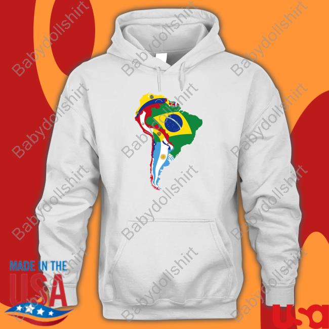 South America Flag Map T-Shirt