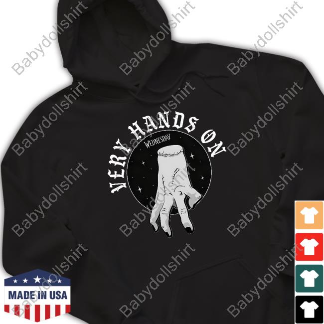 Her Universe Merch Wednesday The Thing Very Hands On Crewneck Sweatshirt