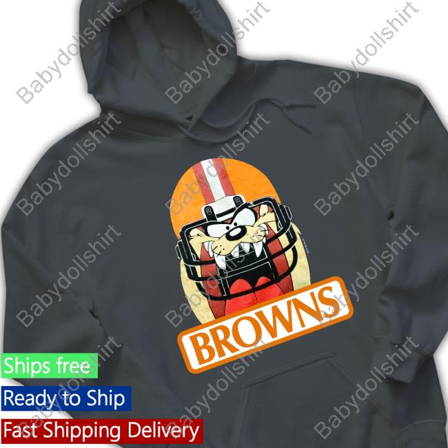 Jake Paul Cleveland Browns T-Shirt Jake Paul Cleveland Browns Tazmanian Taz Devil Helmet Tee Shirt