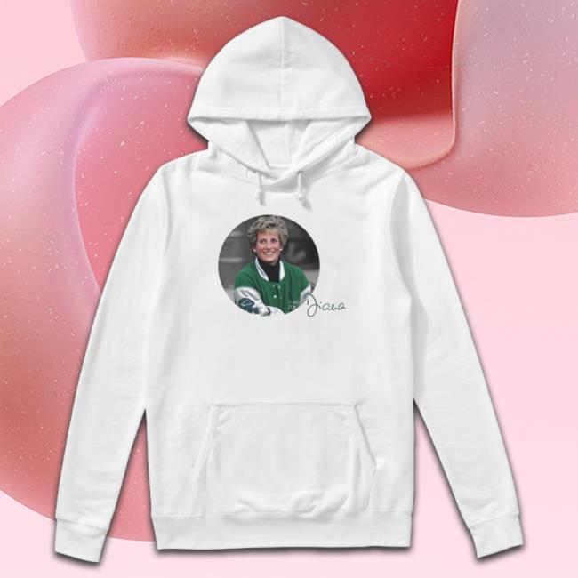 Princess Diana Wearing Philadelphia Eagles I Philadelphia Eagles Crewneck Sweatshirt
