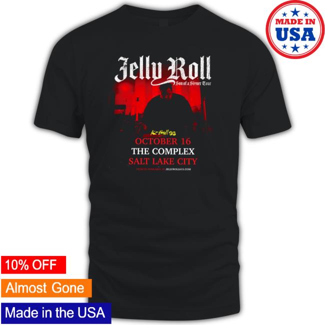 Official 2022 Tour Roll Salt Lake City Jelly Roll Sweatshirt Official 2022 Tour Roll Salt Lake City Jelly Roll Tee