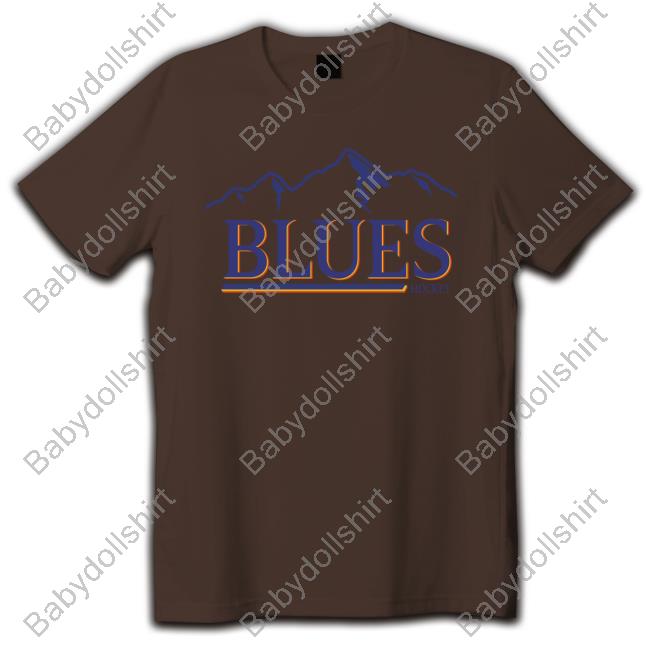Official Blues Buzz Vintage Mountain Blues Hockey Tee Shirt