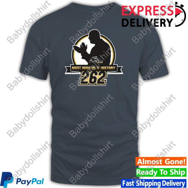 Tad Boyle 262 Most Wins In Colorado Basketball History Crewneck Sweatshirt Cubuffsmbb Cubuffsmbb Tad Boyle 262 Most Wins In Colorado Basketball History Shirt