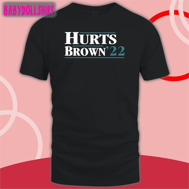 Hurts Brown 22 Tee Jalen Hurts A.J. Brown