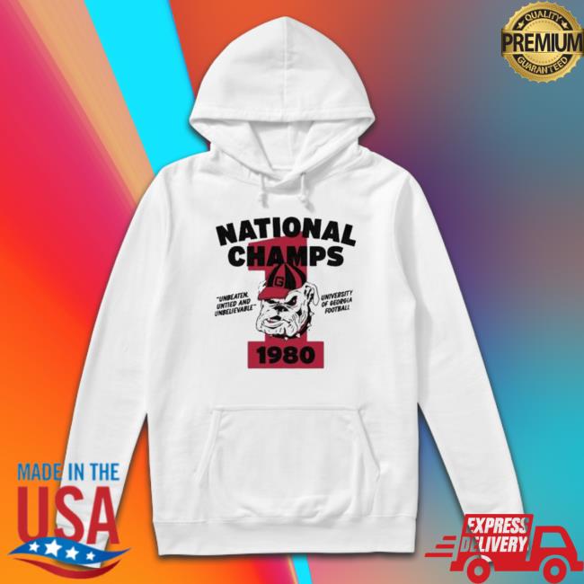 Georgia 1980 National Champs Georgia Go Dawgs 90S Footbal Sweatshirt