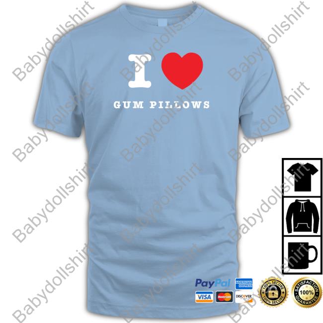 Andy 222 Merch I Heart Gum Pillows Tee Shirt Freezertarps222