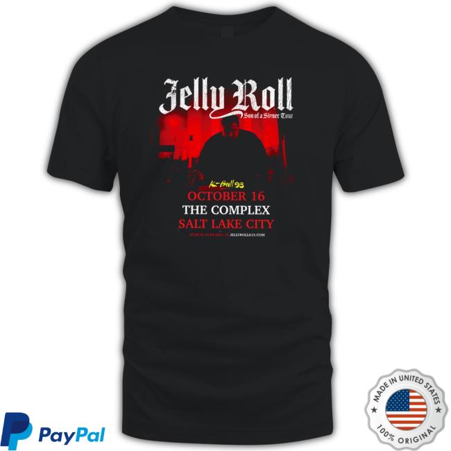 Official 2022 Tour Roll Salt Lake City Jelly Roll Sweatshirt 2022 Tour Roll Salt Lake City Jelly Roll Hooded Sweatshirt