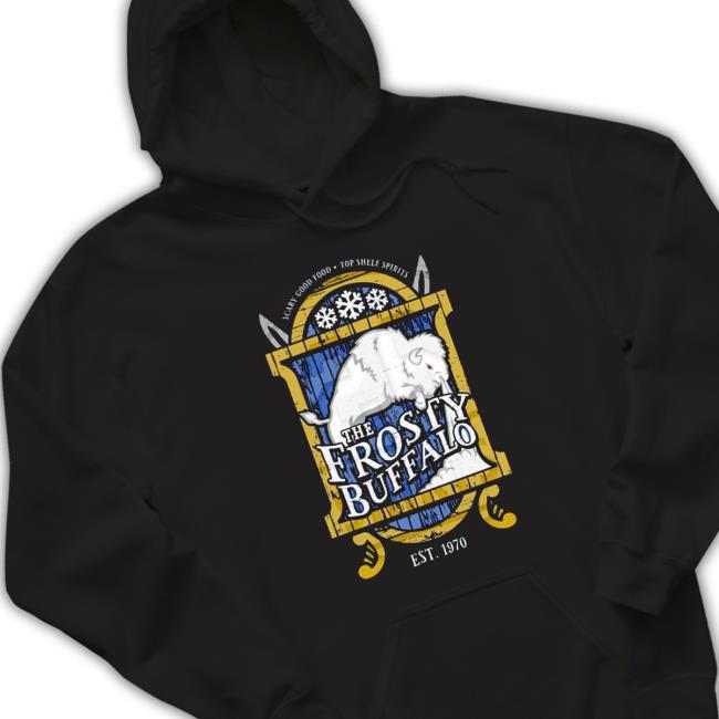Official The frosty Buffalo est 1970 Hooded Sweatshirt Official The frosty Buffalo est 1970 Tee