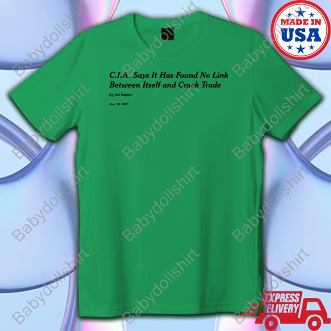 CIA Says It Has Found No Link Between Itself And Crack Trade Tank Top
