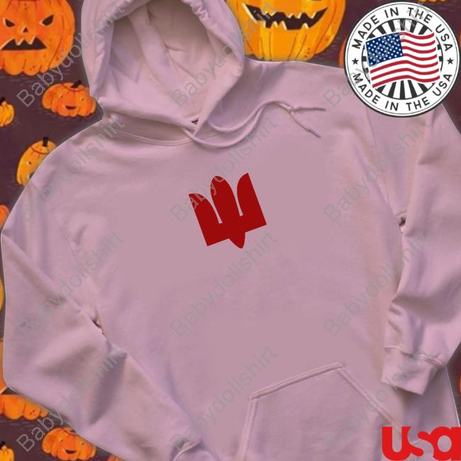 White Red Tryzub Shirts White Red Tryzub Hooded Sweatshirt