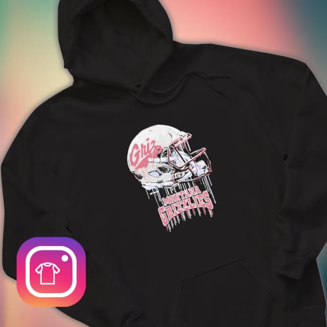 Original infant white montana grizzlies dripping helmet Long Sleeve Tee Official Original infant white montana grizzlies dripping helmet Hooded Sweatshirt