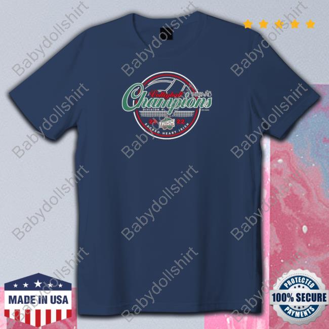 Official 2022 MHSAA Volleyball D4 Champions Mt. Pleasant Sacred Heart Irish Long Sleeve Tee