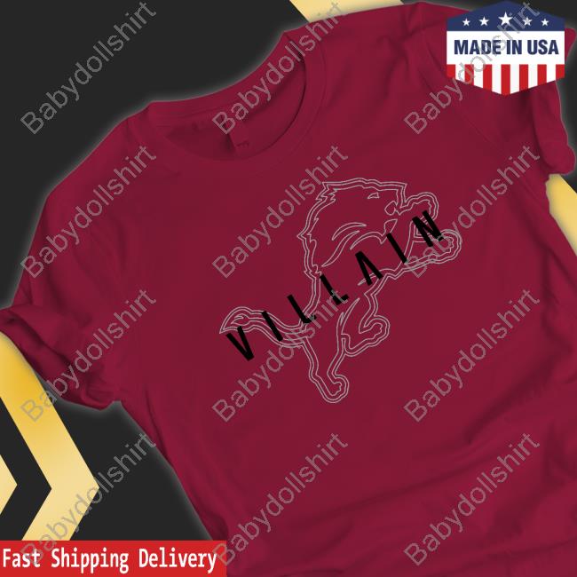 Villain Detroit Lions Tee Shirt Villain Detroit Lions Hoodie
