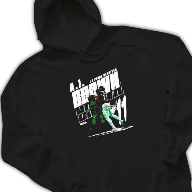A.J. Wide Receiver Brown Philadelphia Football Hooded Sweatshirt