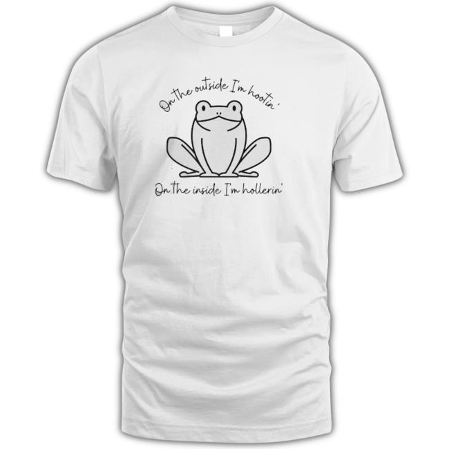 On The Outside I’M Hootin Inside Hollerin Funny Crewneck Sweatshirt