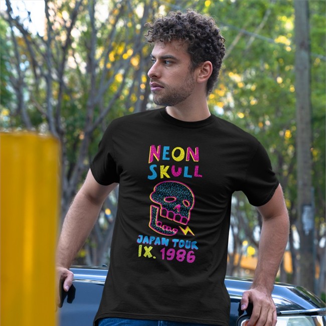 Neon Skull Japan Tour Ix 1986 Shirt