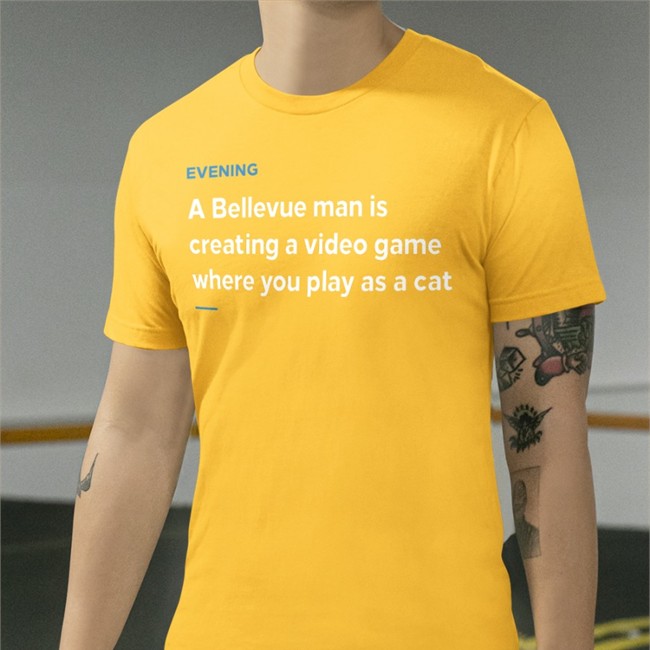 Evening A Bellevue Man Is Creating A Video Game Where You Play As A Cat Shirts
