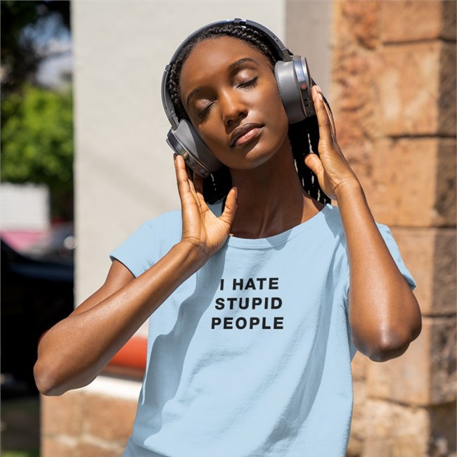 I Hate Stupid People T Shirt Red Susu