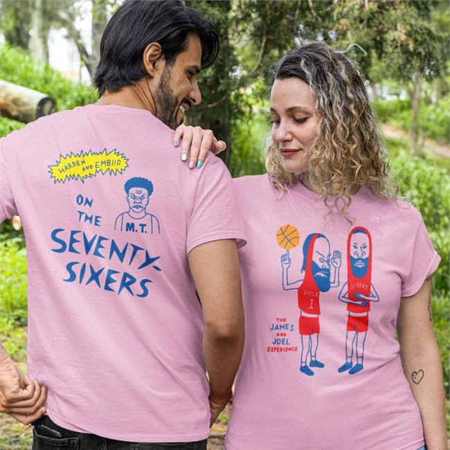 The James And Joel Experience Harden And Embiid On The Seventy Sixers Hoodie