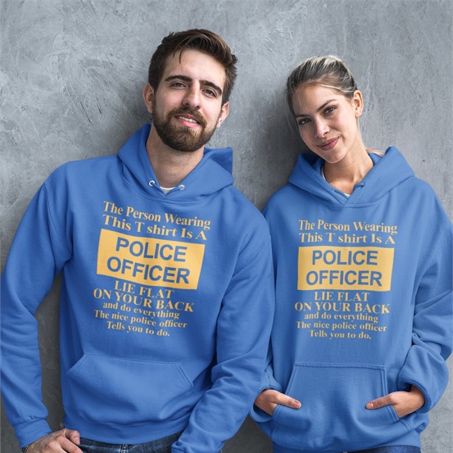 Alanah Pearce The Person Wearing This T Shirt Is A Police Officer Lie Flat On Your Back T Shirts Charalanahzard