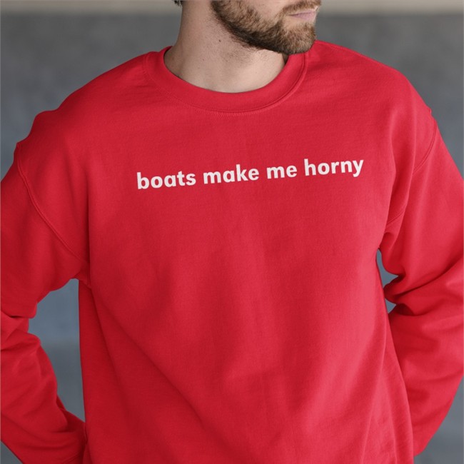 Black Sadie Crowell Merch Boats Make Me Horny Tee Shirt