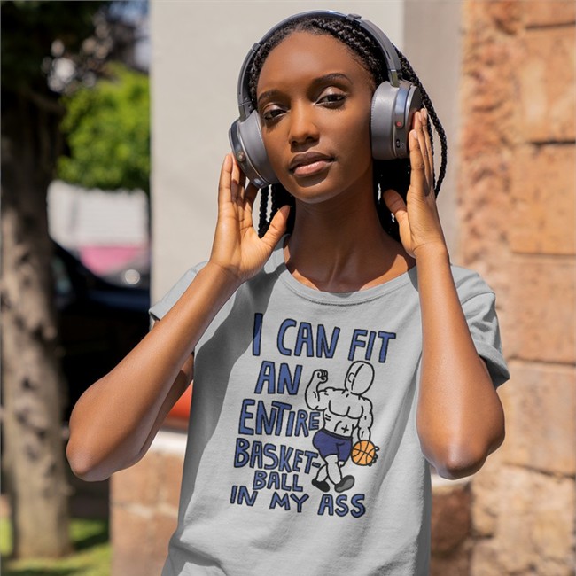 Bighomo Merch I Can Fit An Entire Basketball In My Ass T Shirt Cream Of Dog