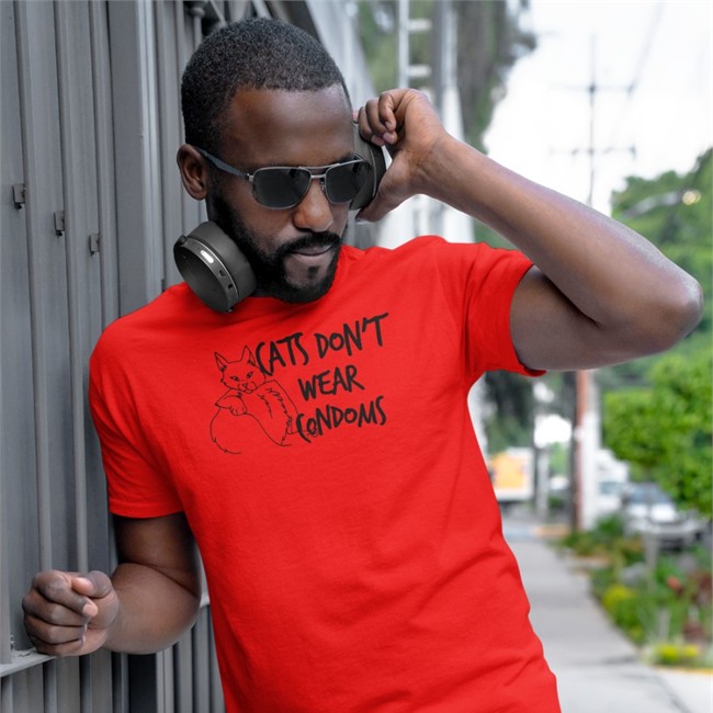 Shirts That Go Hard Cats Don't Wear Condoms Sweatshirt