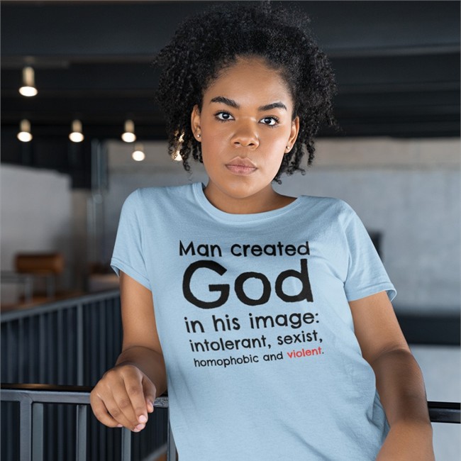 Man Created God In His Image Intolerant Sexist Homophobic And Violent Sweatshirt White Michael