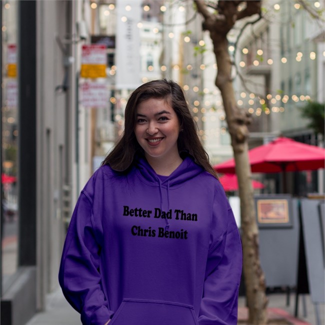 Better Dad Than Chris Benoit Shirt WWECastle White Just Talk Wrestling