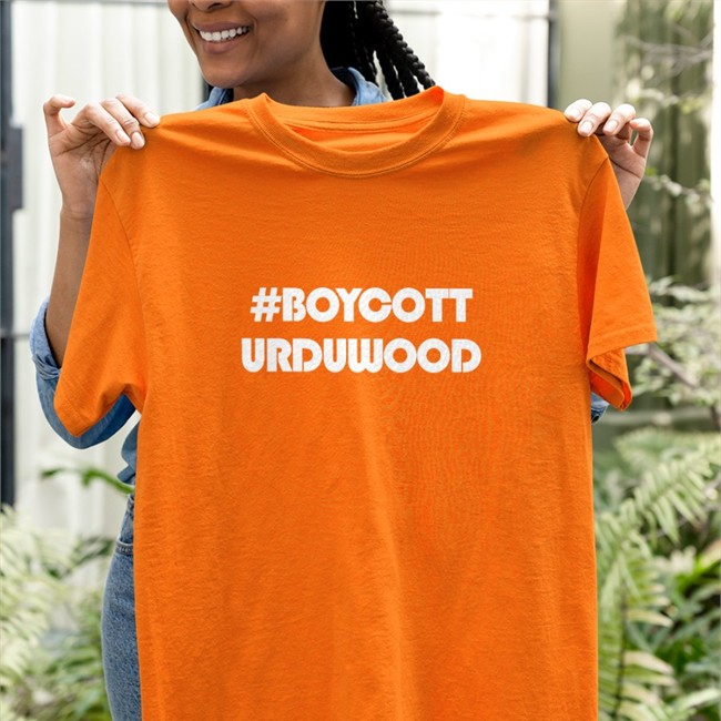 Kritinova Merch Gems Of Bollywood #Boycott Urduwood Shirt