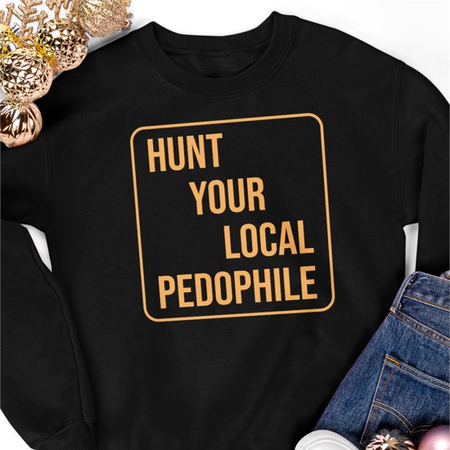 Marcus Torgerson Store Hunt Your Local Pedophile T Shirt Black