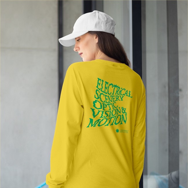 H&M Merch OpTic Roger Optic Vision Motion Zip Up Hooded Sweatshirt Electrical Scenery Optic Vision & Motion Look Forward To A Happy Life In A Beautyful Place
