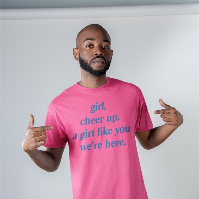 Girl Cheer Up A Girl Like You We're Here Cap Poorly Translated Shirts