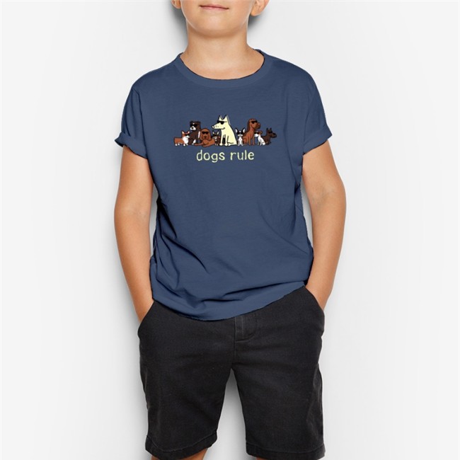 Dogs Rule T Shirt Light Blue Dark 53 Shades Of Fruit Kace Fruitkace