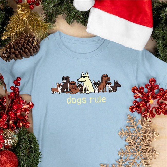 Dogs Rule Shirt Light Blue Dark 53 Shades Of Fruit Kace Fruitkace