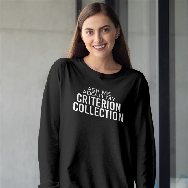 Ask Me About My Criterion Collection Tee Shirt The Criterion Collection Ask Me About My Criterion Collection Tee Shirt The Criterion Collection