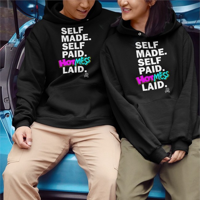 Pro Wrestling Tees Merch Self Made Self Paid Hot Mess Laid T Shirt Matt Cardona Pro Wrestling Tees Merch Self Made Self Paid Hot Mess Laid Crewneck Sweatshirt Matt Cardona