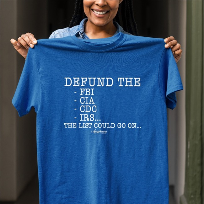 Americana By Danielle Merch Defund The Fbi Cia Cdc Irs The List Could Go On Zip Up Hooded Sweatshirt Danielle D'Souza Gill
