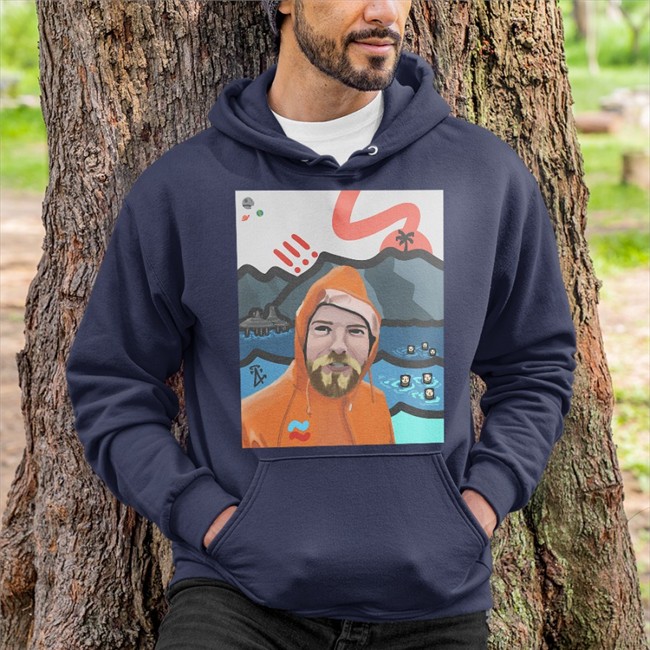 Ewan Mcgregor Sea Otters T Shirt Navy By Aacstudios Ewansobi