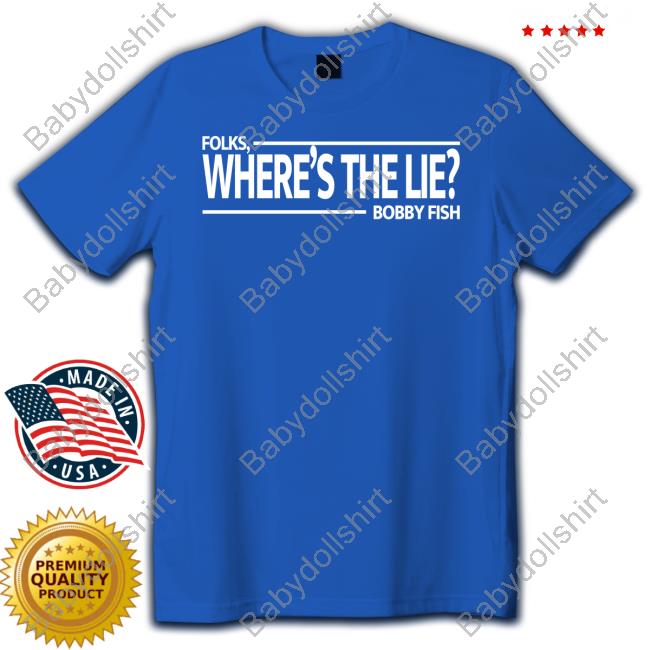 Folks Where's The Lie Bobby Fish Shirt Black