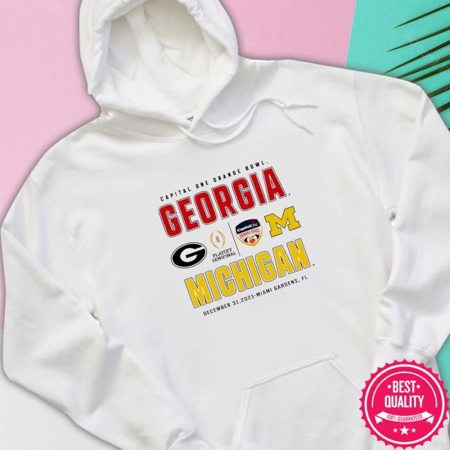 Official NCAA Semifinal Orange Bowl Georgia Vs Michigan Head-To-Head Playoff Shirts