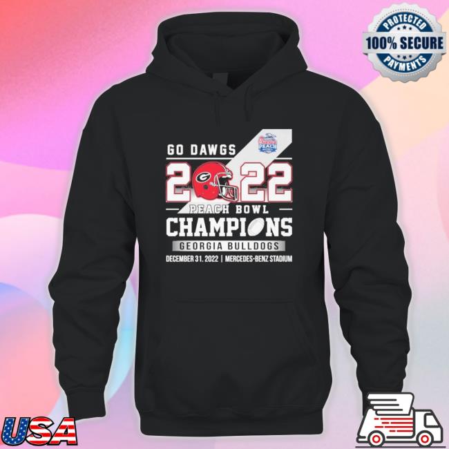 Go Dawgs 2022 Peach Bowl Champions Georgia Bulldogs Crewneck Sweatshirt