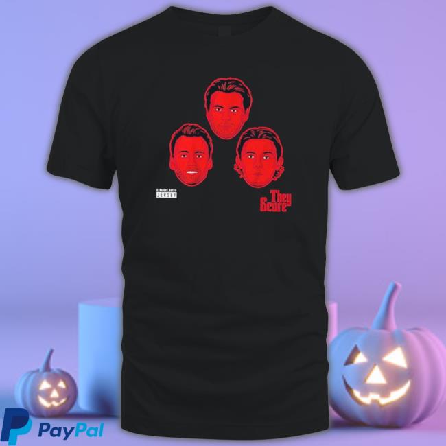 Nico Hischier Jesper Bratt & Jack Hughes They Score T-shirt Nico Hischier Jesper Bratt & Jack Hughes They Score Hooded Sweatshirt