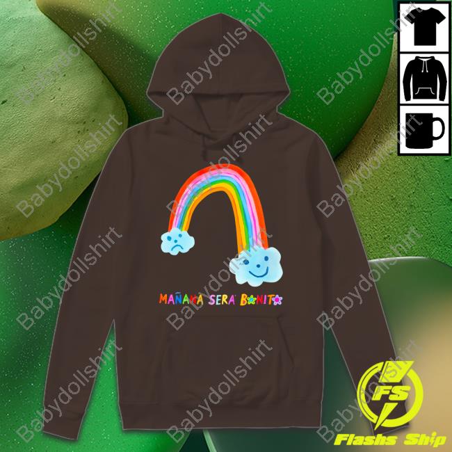 Official Manana Sera Bonito Merch Mañana Será Bonito Rainbow Tee Mañana Será Bonito Rainbow Crewneck Sweatshirt