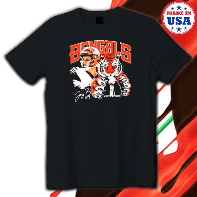 Official Joe Burrow Cincinnati Bengals Super Bowl 2022 signature Shirts Joe Burrow Cincinnati Bengals Super Bowl 2022 signature Tee