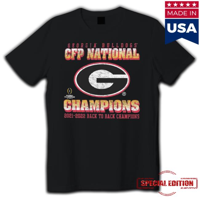 Georgia Bulldogs 2022 Cfp National Champions Back To Back Franklin 47 Sweatshirts